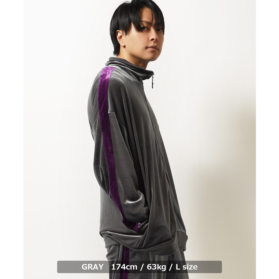 ワンフォークロージング 1111clothing ◇ベロア トラックジャケット