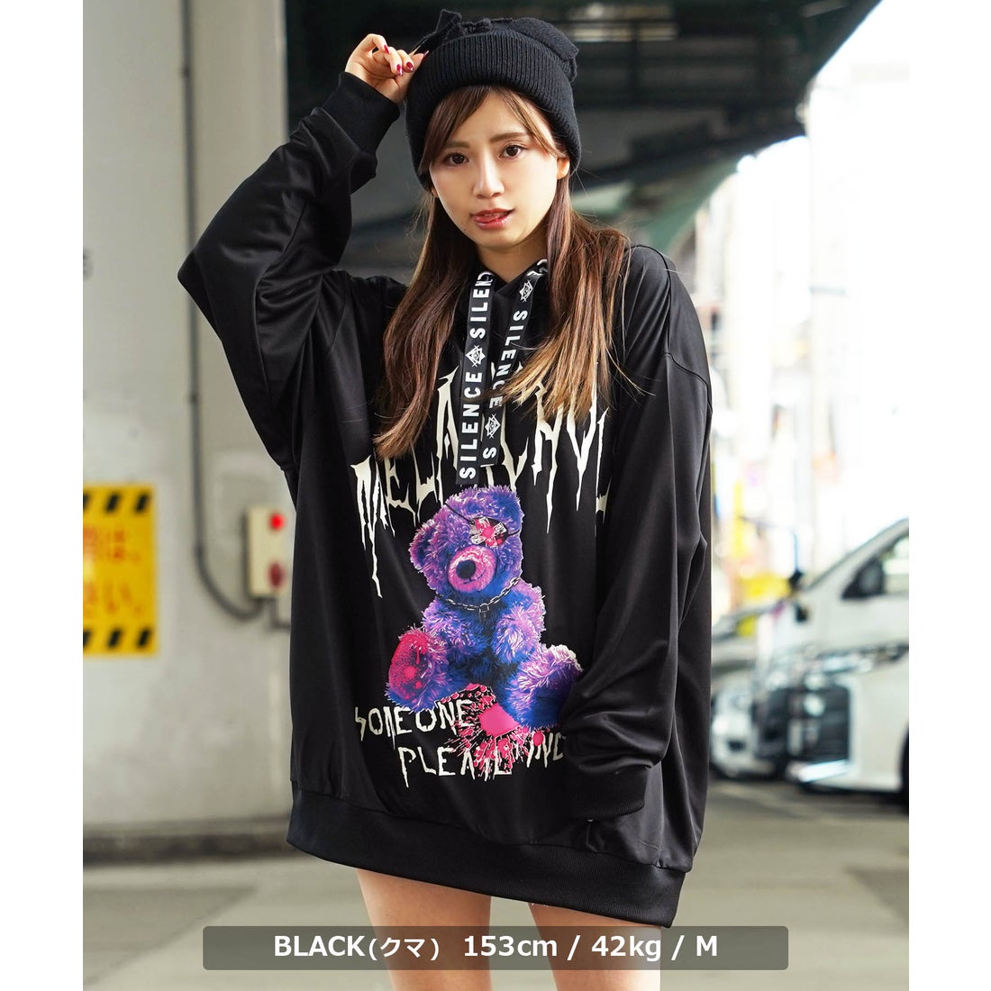 ワンフォークロージング 1111clothing ◇病み系 グラフィック パーカー