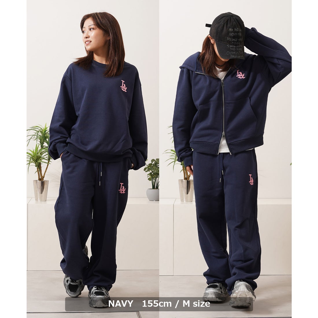 ワンフォークロージング 1111clothing LA ロゴ刺繍 スウェットパンツ