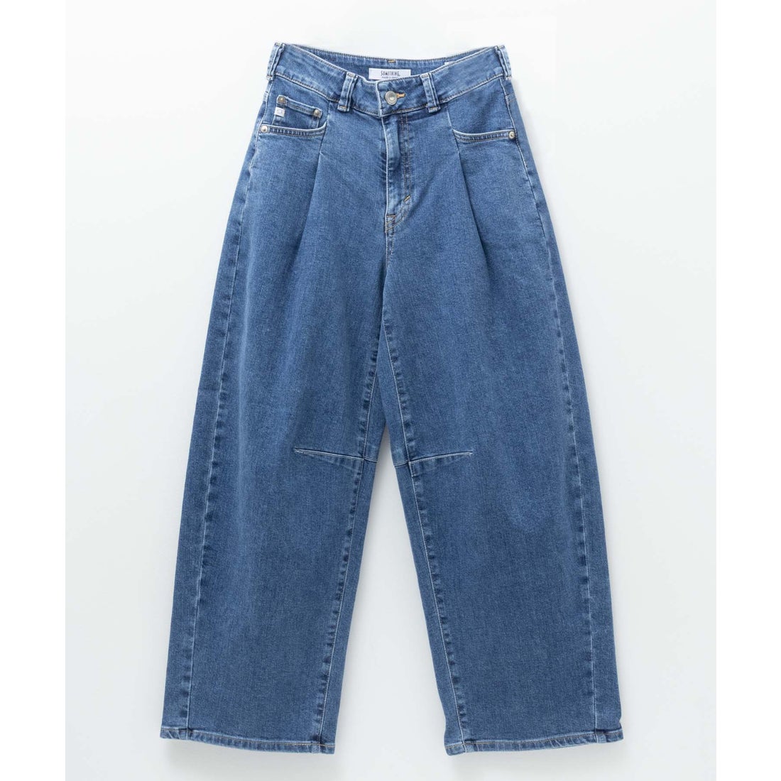 サムシング SOMETHING HANAタックカーブデニムパンツ （フェイドブルー