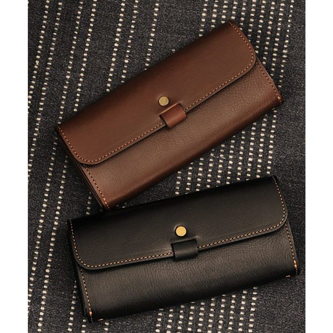 アレンヌ HALEINE [HALEINE] 日本製 本革レザー 長財布 かぶせ