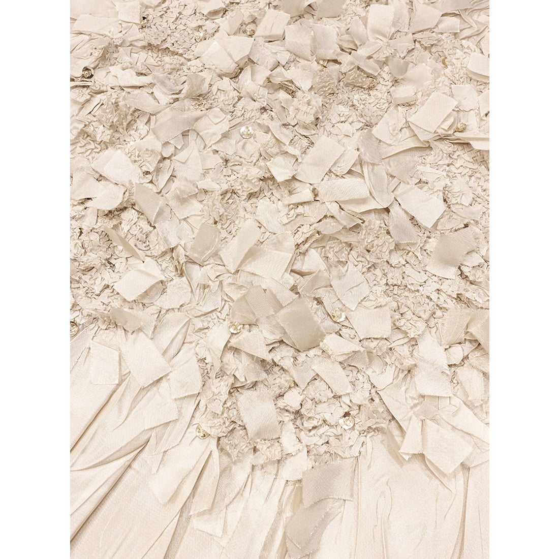 スペッチオ SPECCHIO Gプリーツフレンチ袖ブラウス （シャンブレー