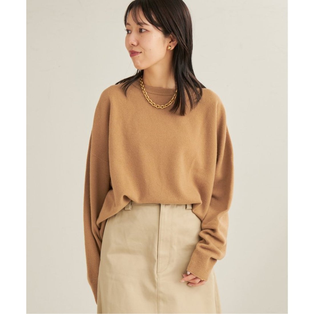 プラージュ Plage ファインウール クルーネック プルオーバー