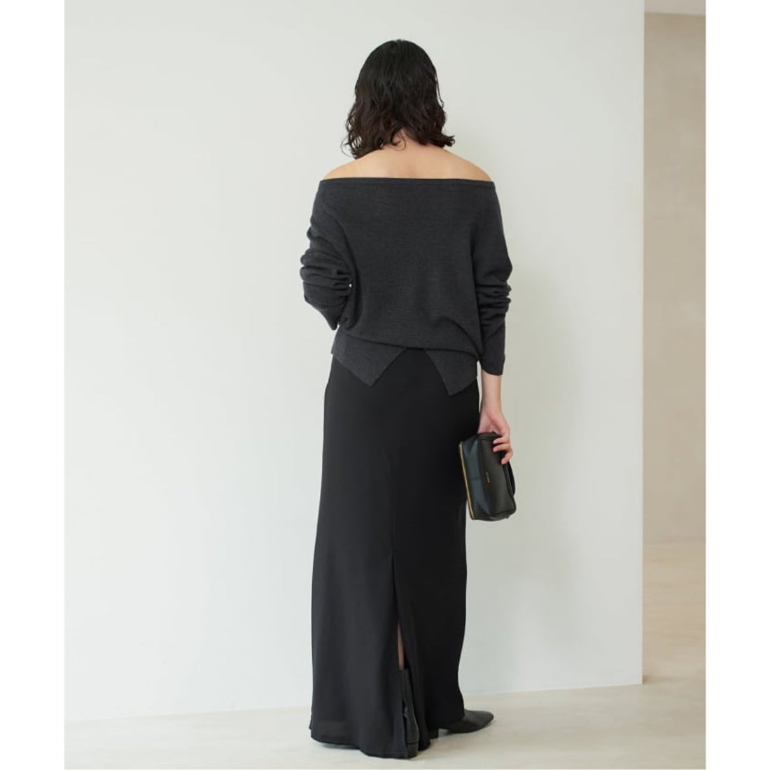 プラージュ Plage 《追加予約》Off shoulder slit ニット 2 （ブラック