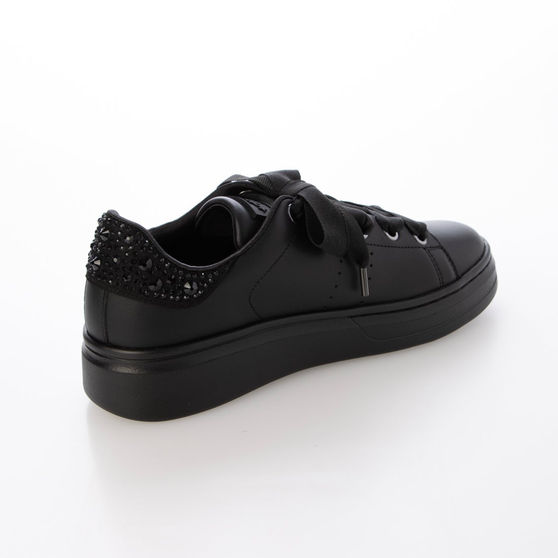 プラスダイアナ ＋diana 【軽量】ラインストーン付きリボンスニーカー