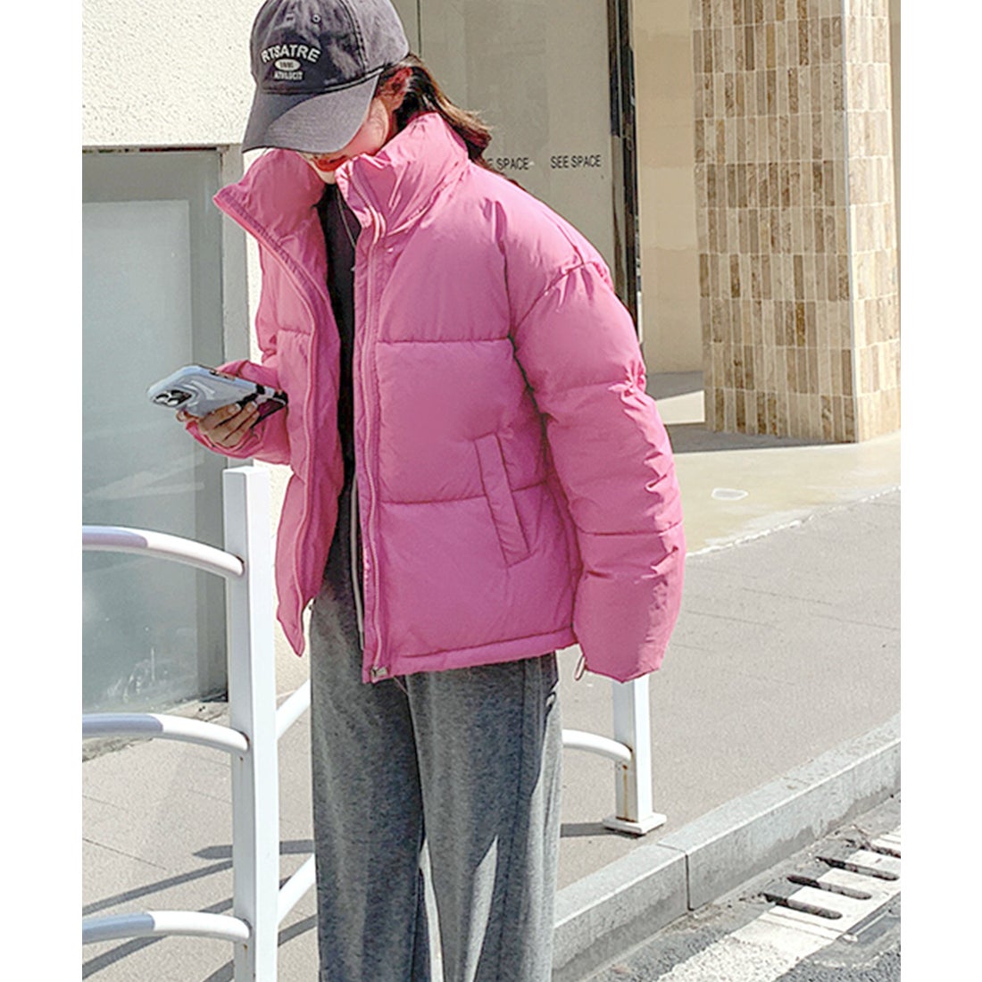 リフ Riff 中綿ジャケット ブルゾン ダウン ファイバー コート