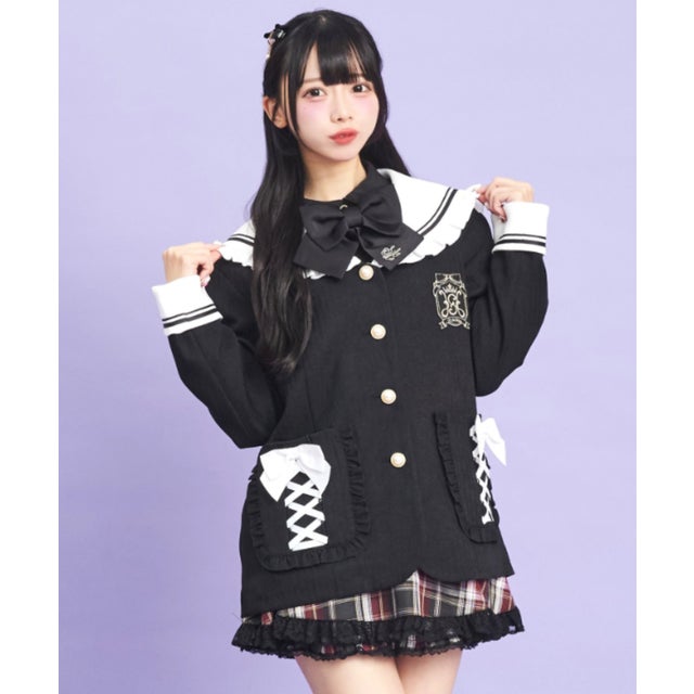 シークレットハニー Secret Honey セーラー襟ブレザー （クロ