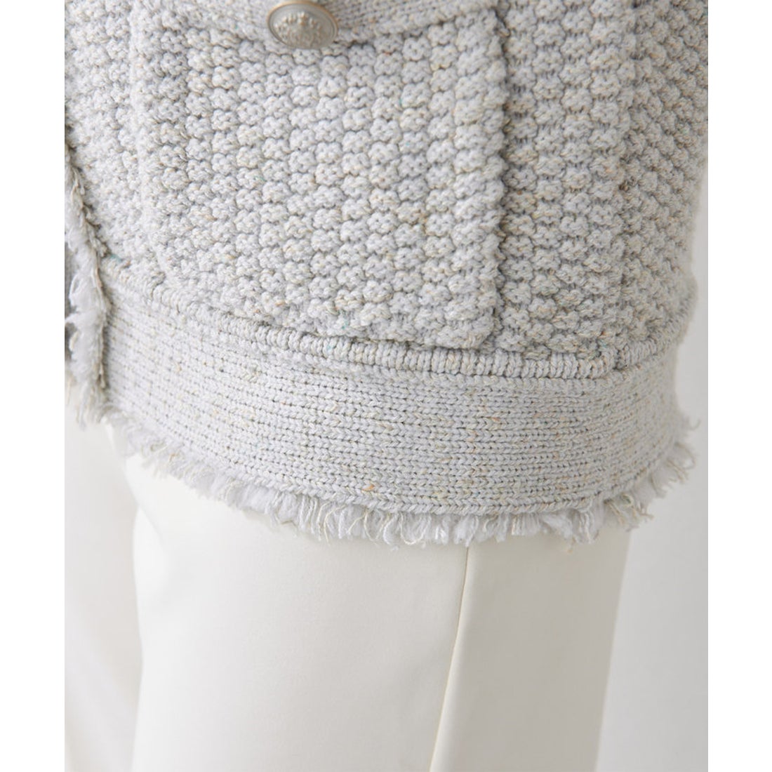 ウィムガゼット Whim Gazette TWEEDYニットジャケット2 （blue） -靴