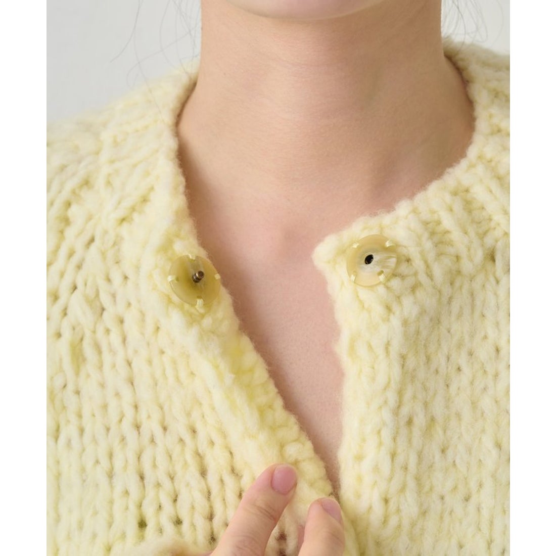 ウィムガゼット Whim Gazette ハンドニットカーディガン （charcoal