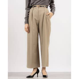 トーナル TONAL ベルト付タックワイドパンツ （ベージュ