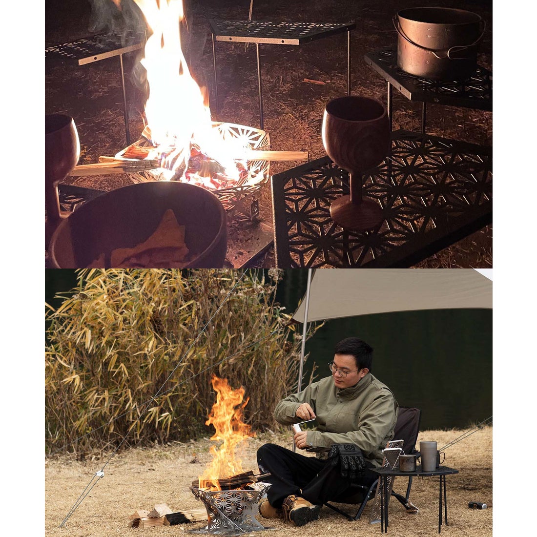 スモア S'more 【S'more / 和柄アウトドアテーブル2枚セット