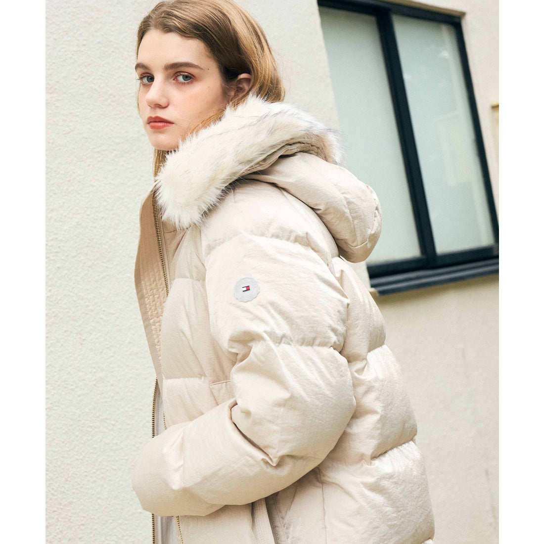 トミー ヒルフィガー TOMMY HILFIGER エコファーシマーミディアム