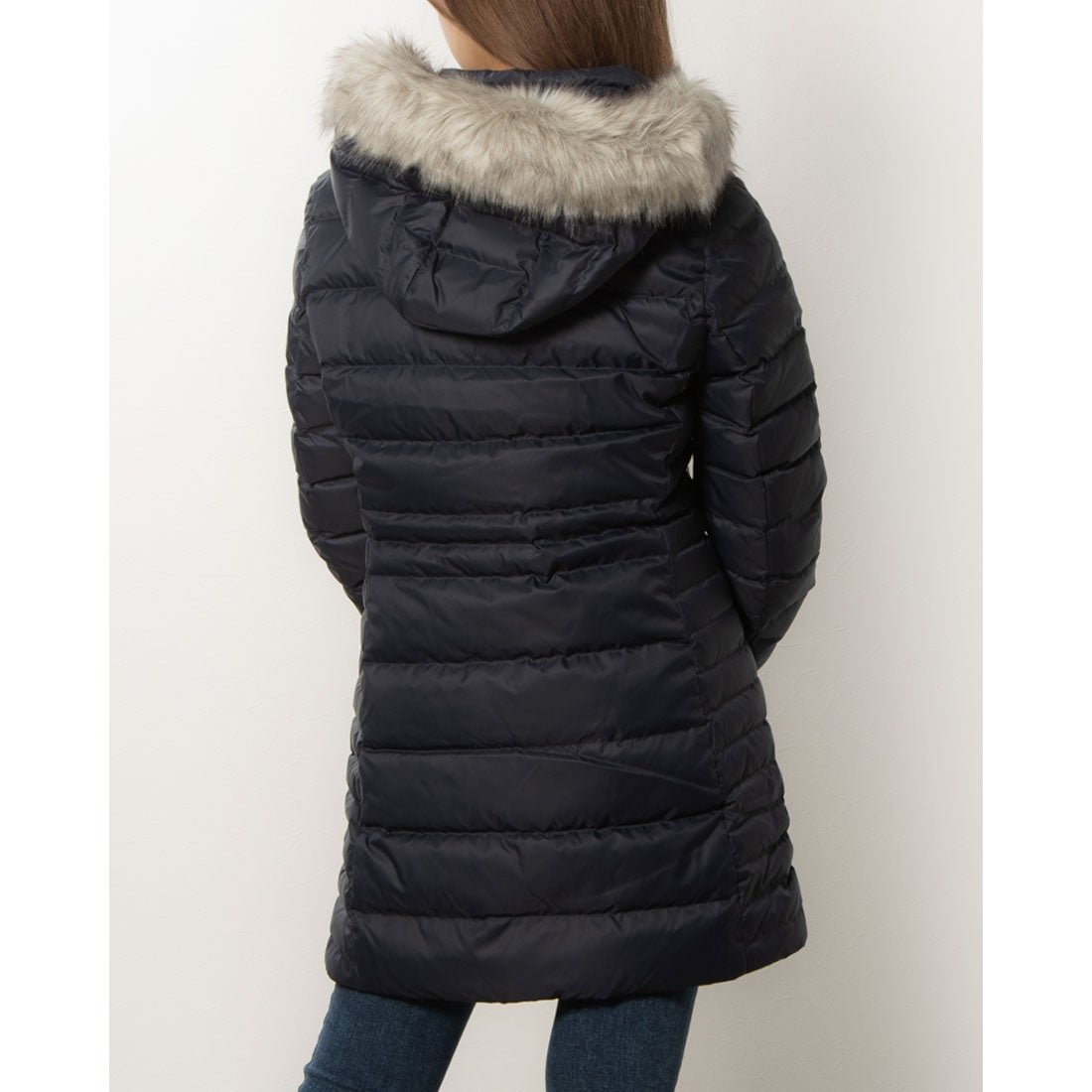 トミー ヒルフィガー TOMMY HILFIGER ファーダウンコート （ネイビー