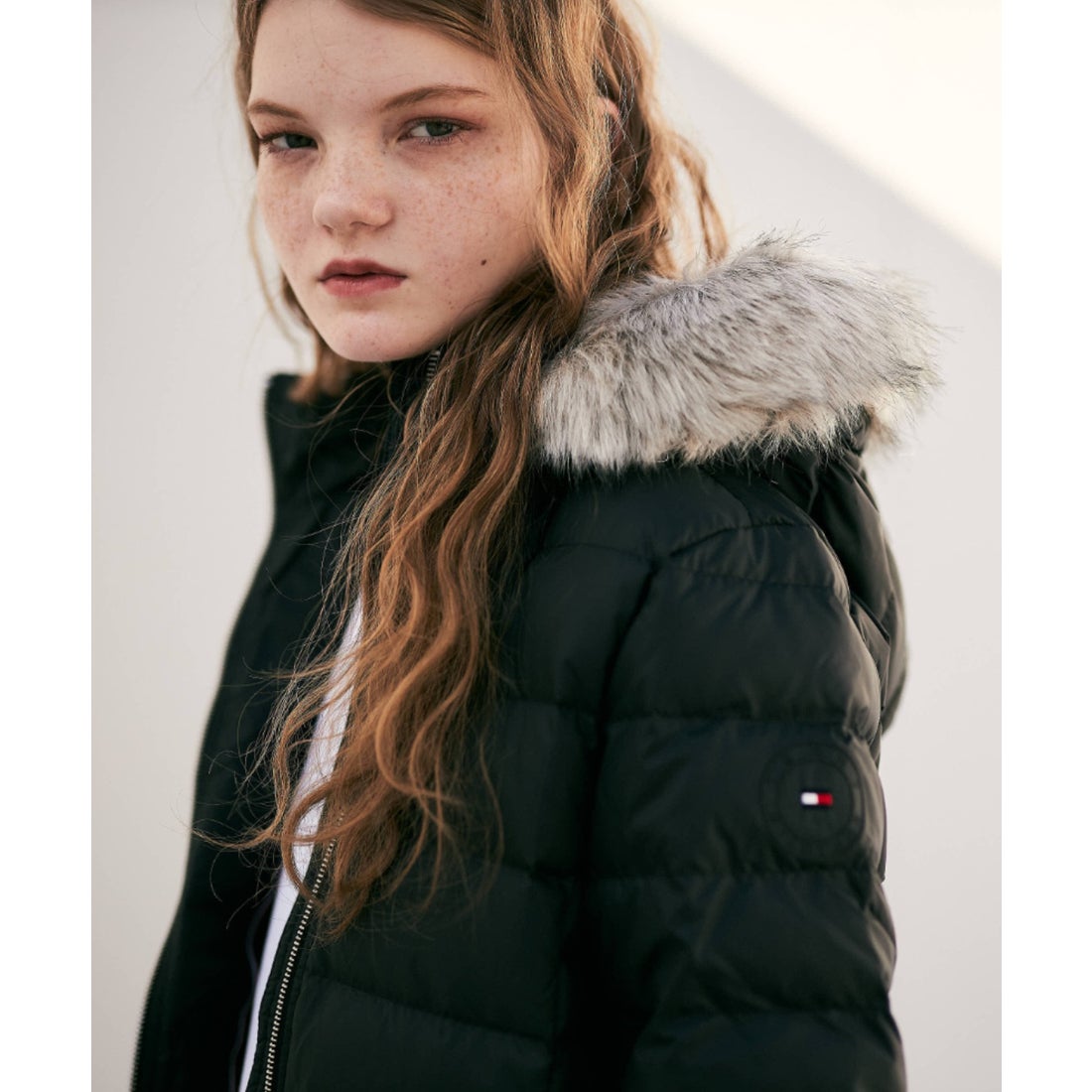 トミー ヒルフィガー TOMMY HILFIGER ファーダウンコート （ブラック