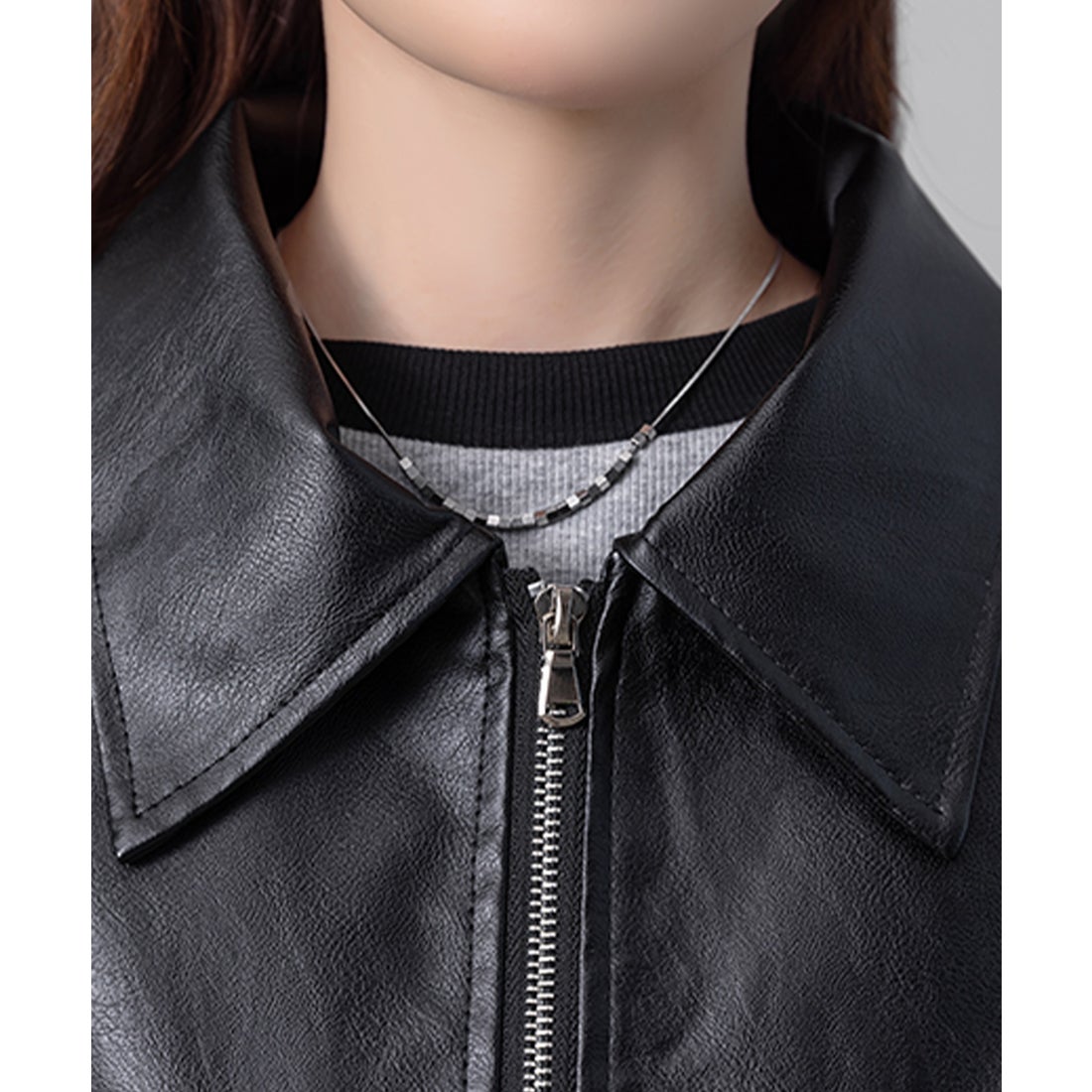 テディショップ Teddyshop レディース 長袖キレカジギャザー合皮