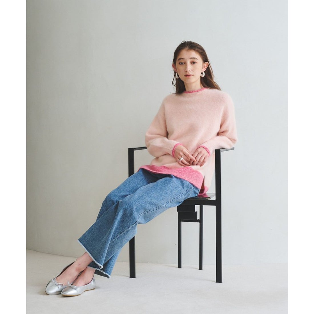 UNITED ARROWS フォックスカシミヤ クルーネック ニット （DK.BROWN