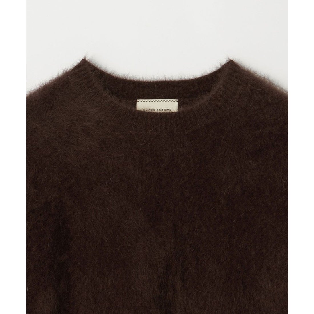 UNITED ARROWS フォックスカシミヤ クルーネック ニット （DK.BROWN