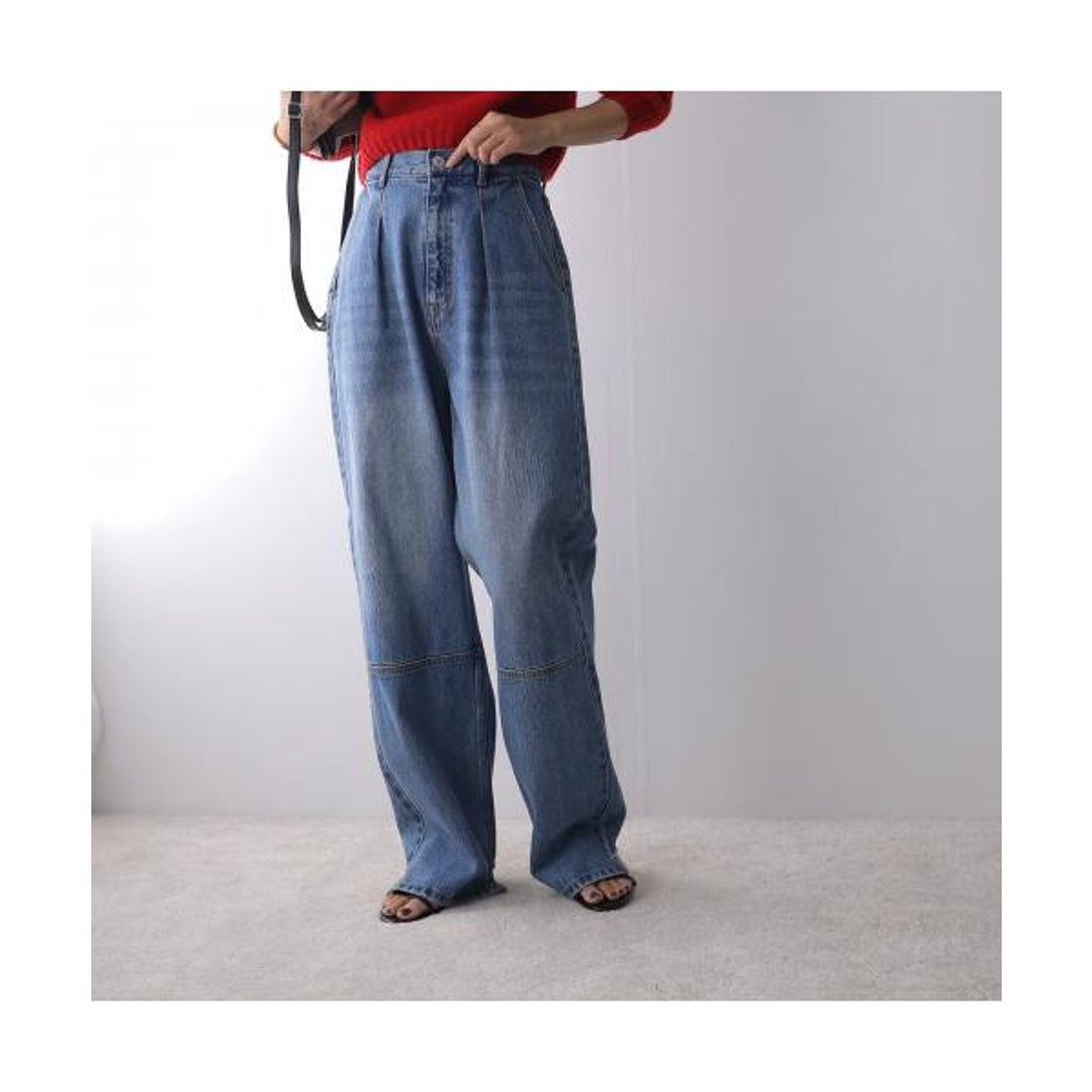 イエン YENN YENN デニムパンツ HIGH RISE TUCK WIDE PANTS Y222-31010