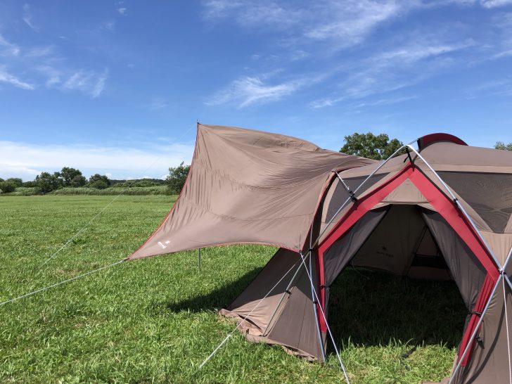 コネクトタープヘキサを初張り！ムササビウイングと比較してみた