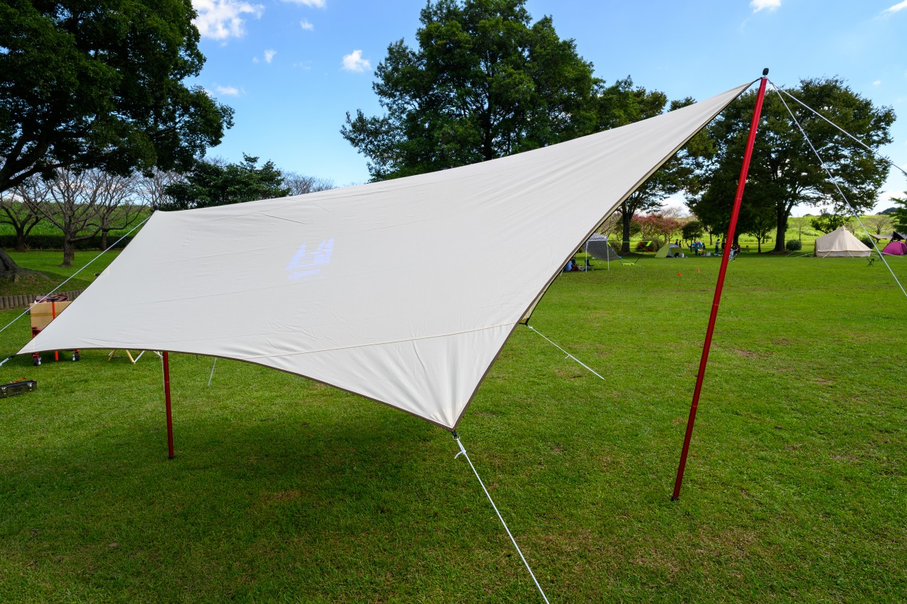 ogawa「システムタープ ペンタ 4×4 T/C」を開封＆初張り
