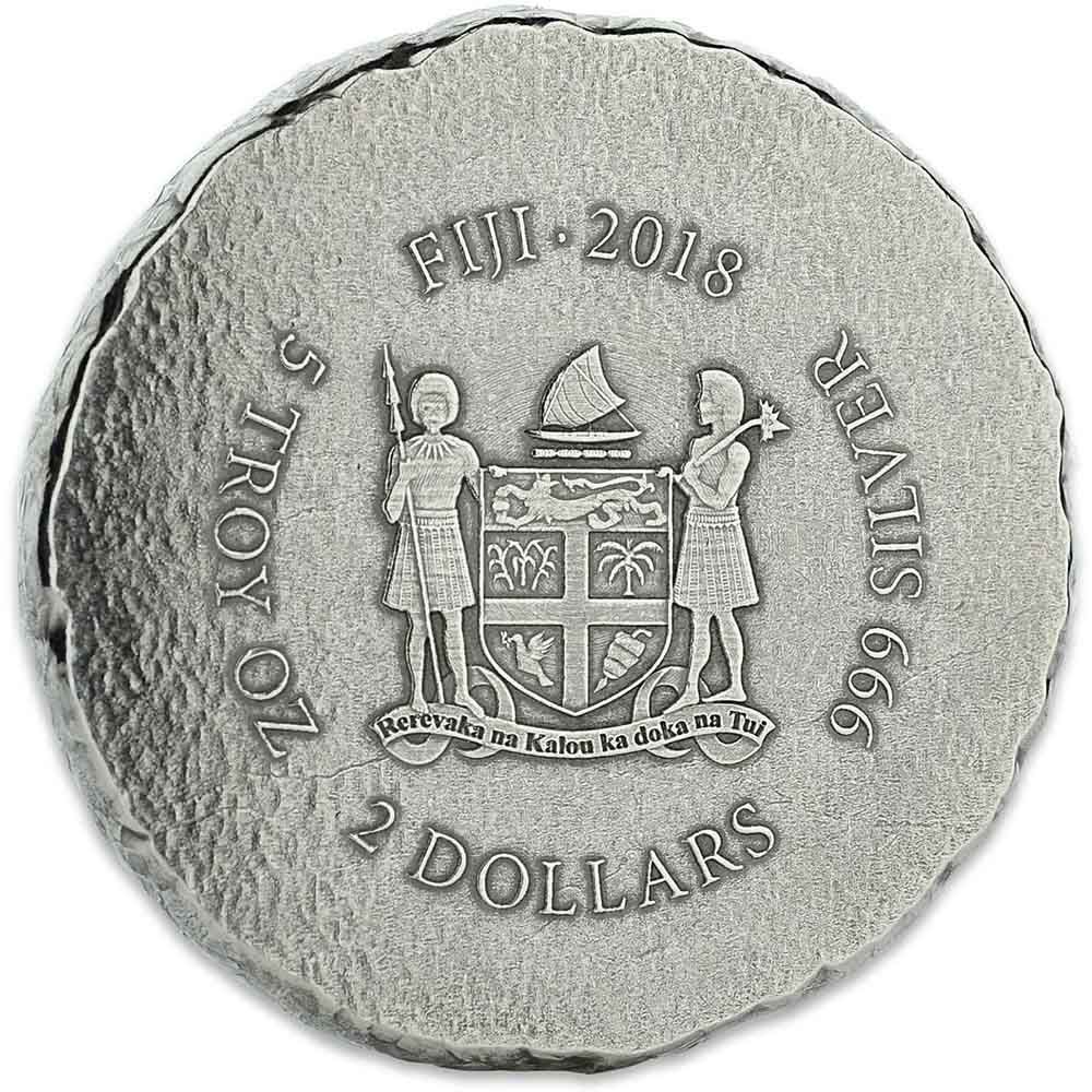 2018 5 oz Scottsdale Mint Fiji Terracotta Army Silver Coin