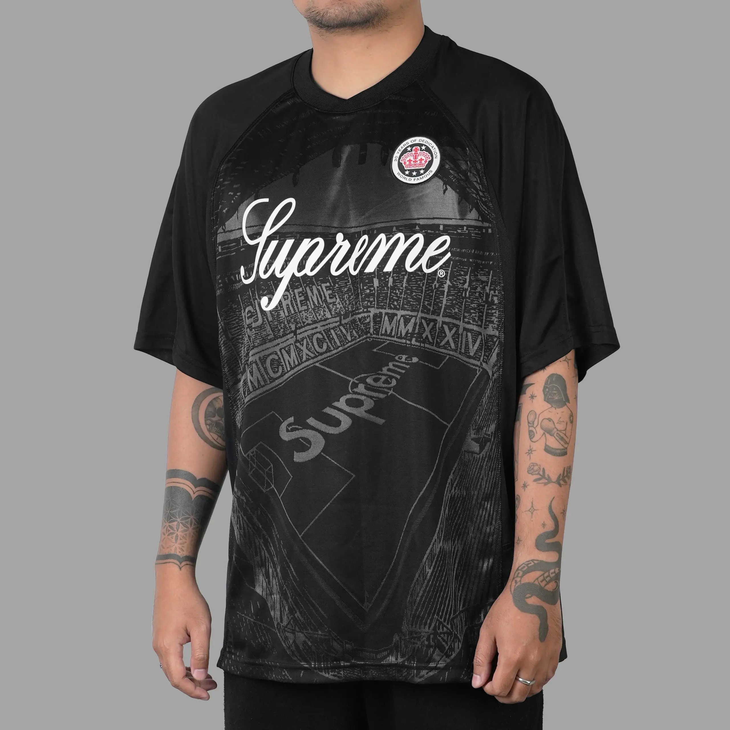 Supreme Jackquard Soccer Jersey Black SS24 | Senikersku