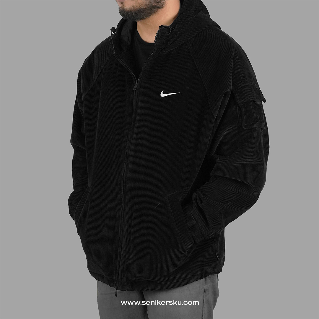 Supreme Nike Arc Corduroy Hooded Jacket Black | Senikersku