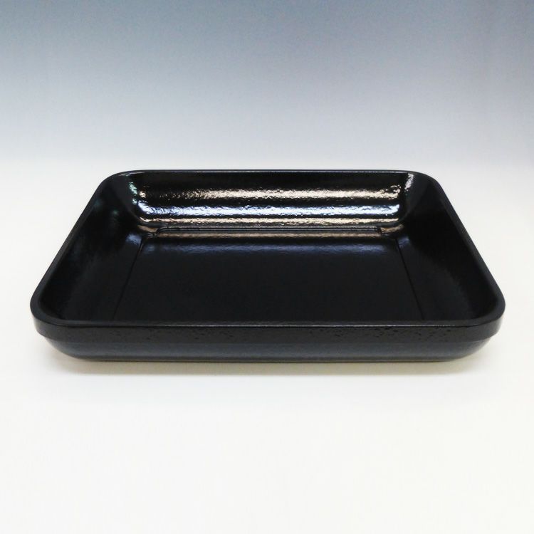 茶道具 莨盆（煙草盆・たばこぼん） 行李蓋莨盆 一閑塗 黒 宗旦好写