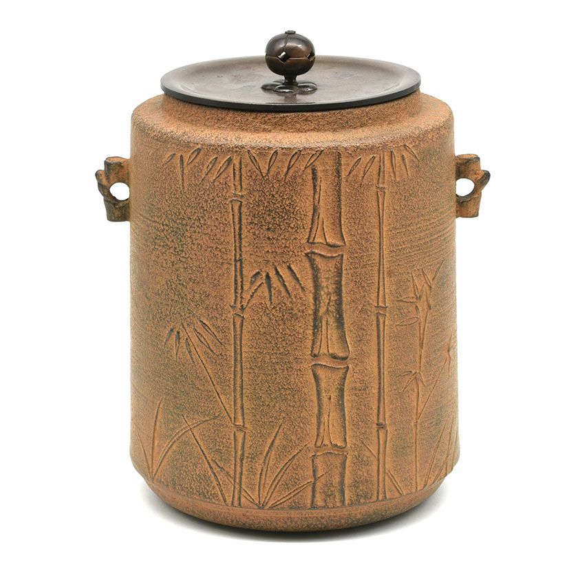 茶道具 風炉釜（ふろがま） 九輪釜 竹地紋 風炉用 大國 藤兵衛 | 千年