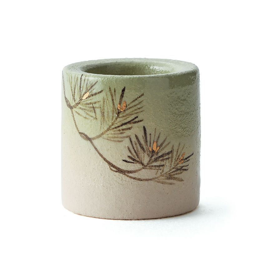 茶道具 蓋置（ふたおき） 季節蓋置 松の絵 楽入窯 | 千年の香り 千紀園