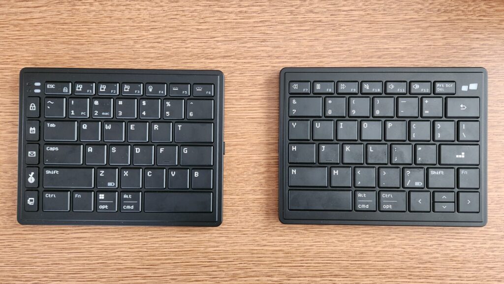 持ち運びに便利な、薄くて完全無線の分割キーボード Tetra Keyboard