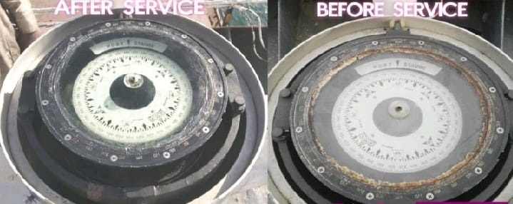 Magnetic compass calibration deviation card | SEANAV