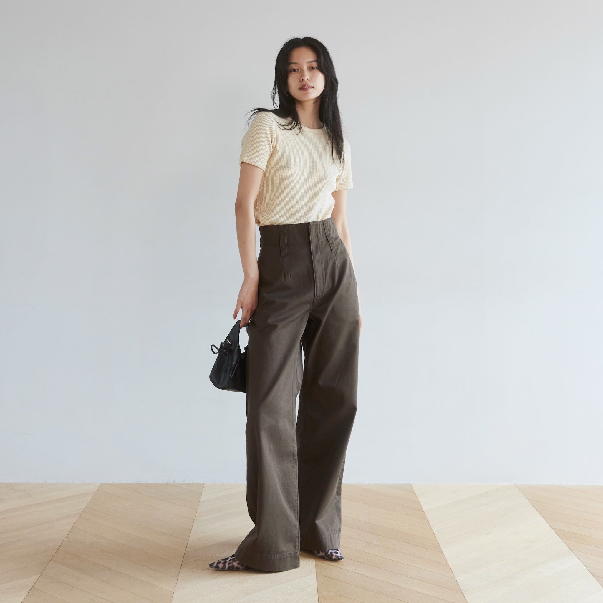 ハイウエストLOOSEチノトラウザー