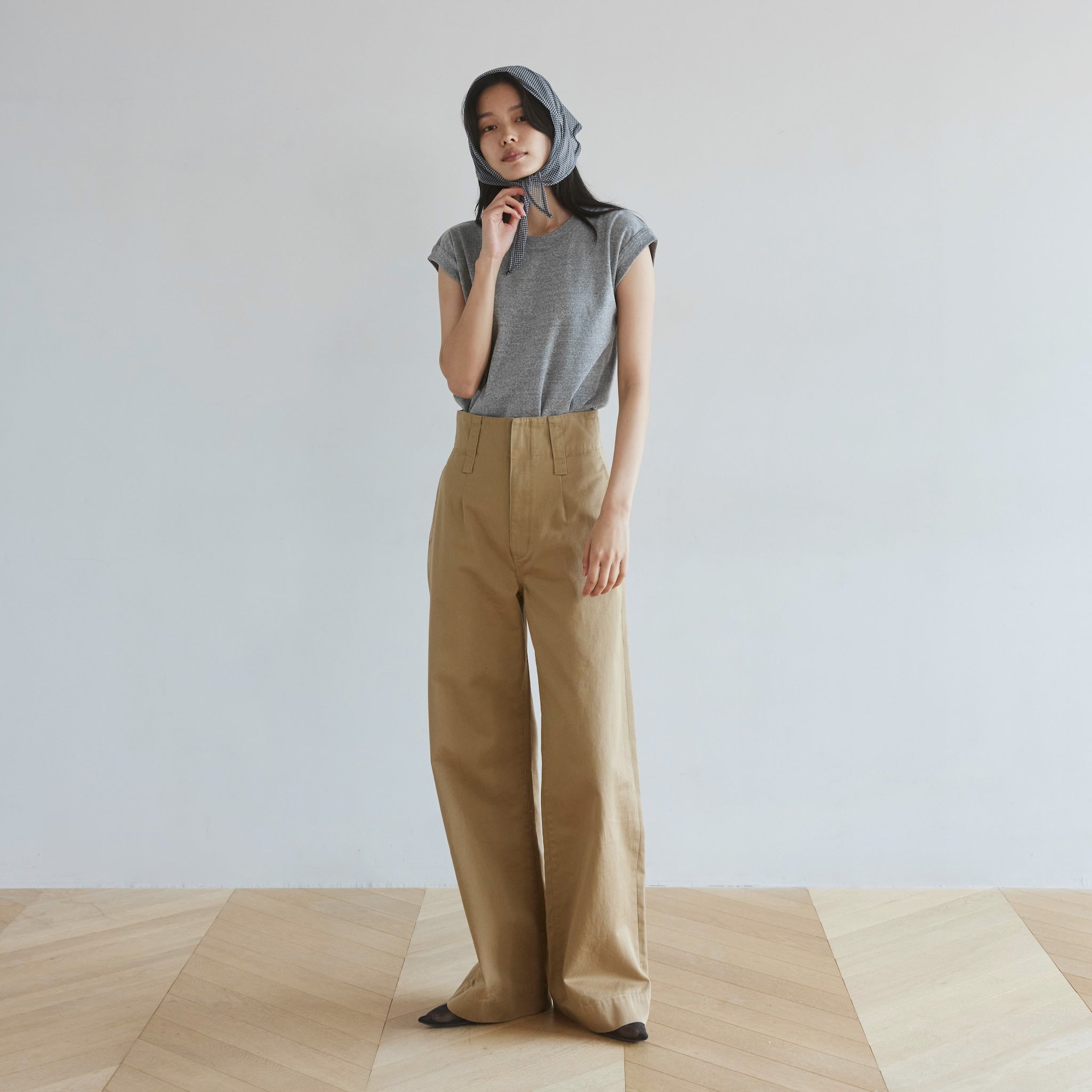 ハイウエストLOOSEチノトラウザー