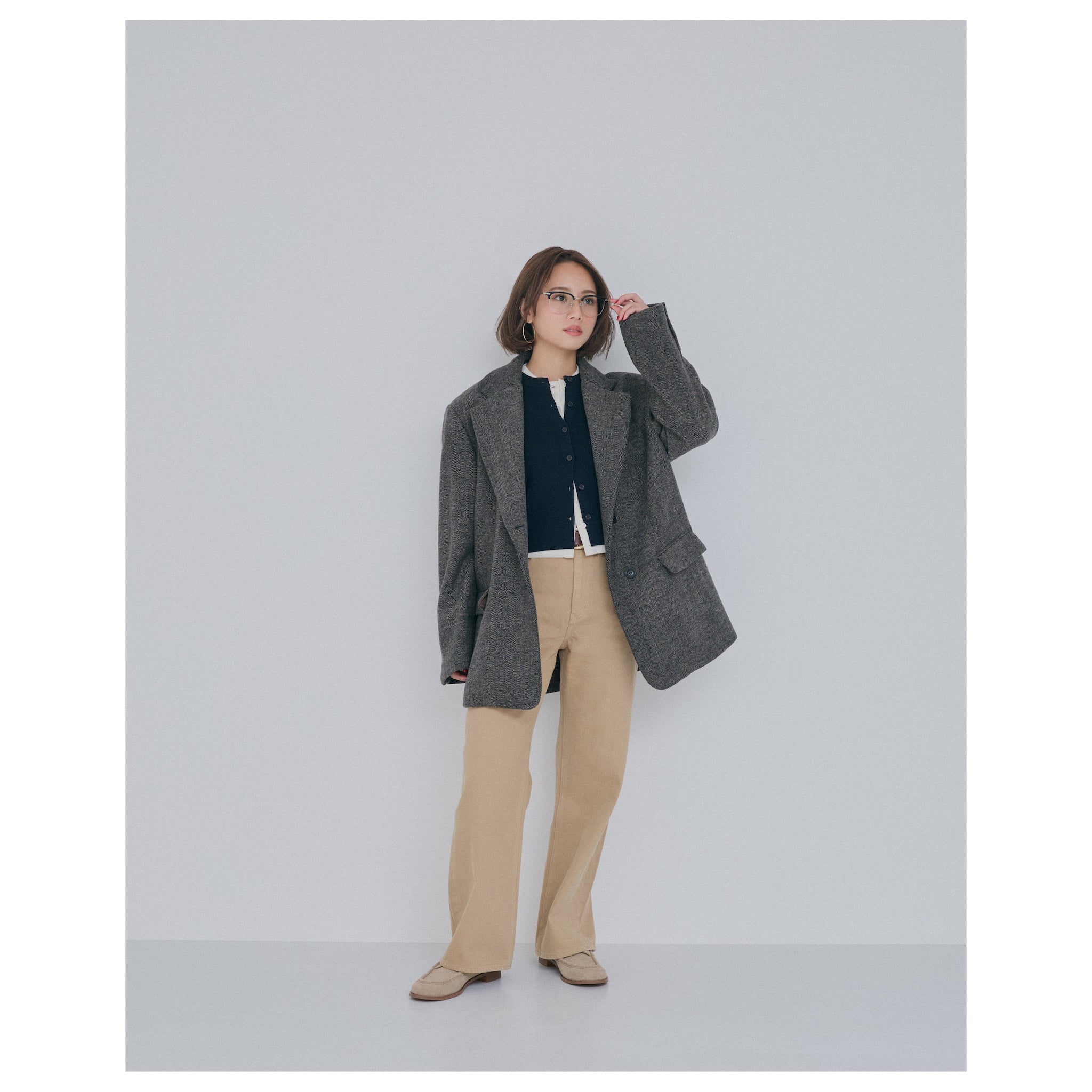 collab オーバーショルダーテーラードジャケット