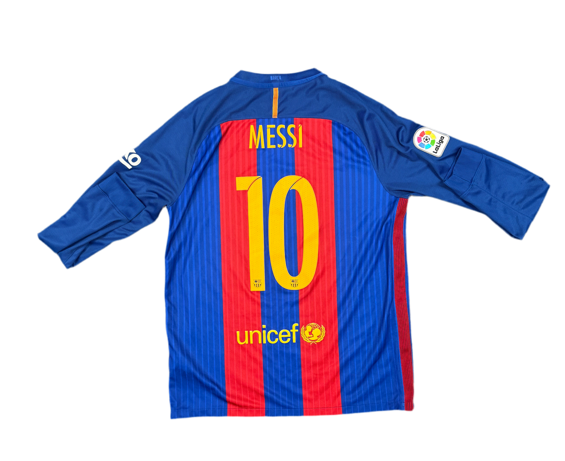 Barcelona 16/17 Home Shirt L/S Messi #10 – SecretShirtCo