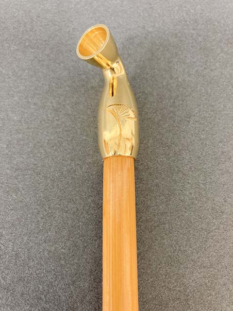 通販販売【茶道具】 煙管 銀杏彫 一双 裏千家好 *木村清五郎*[tbn10004