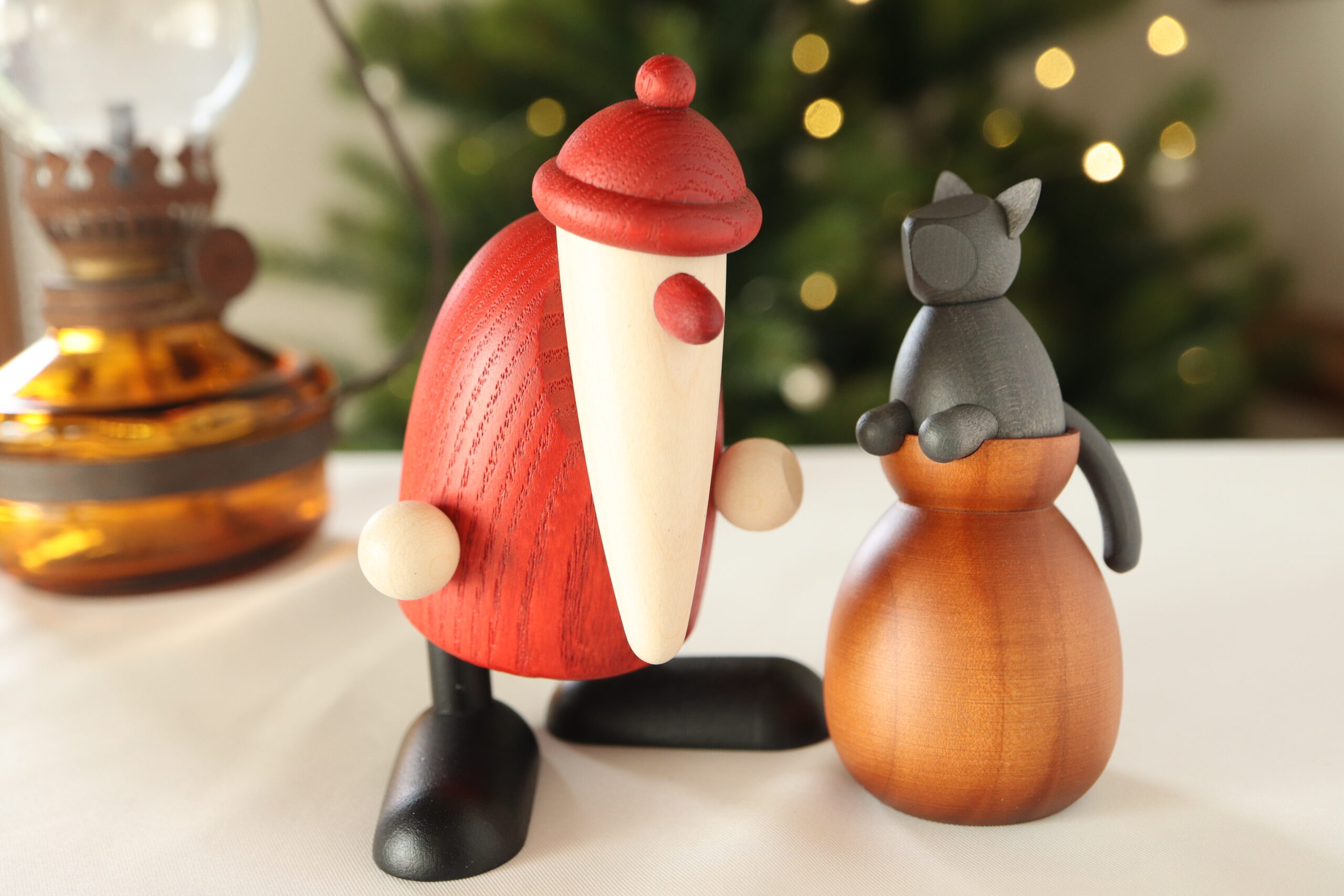 サンタとねこ袋 – ドイツ・ザイフェンの木のおもちゃ seiffen