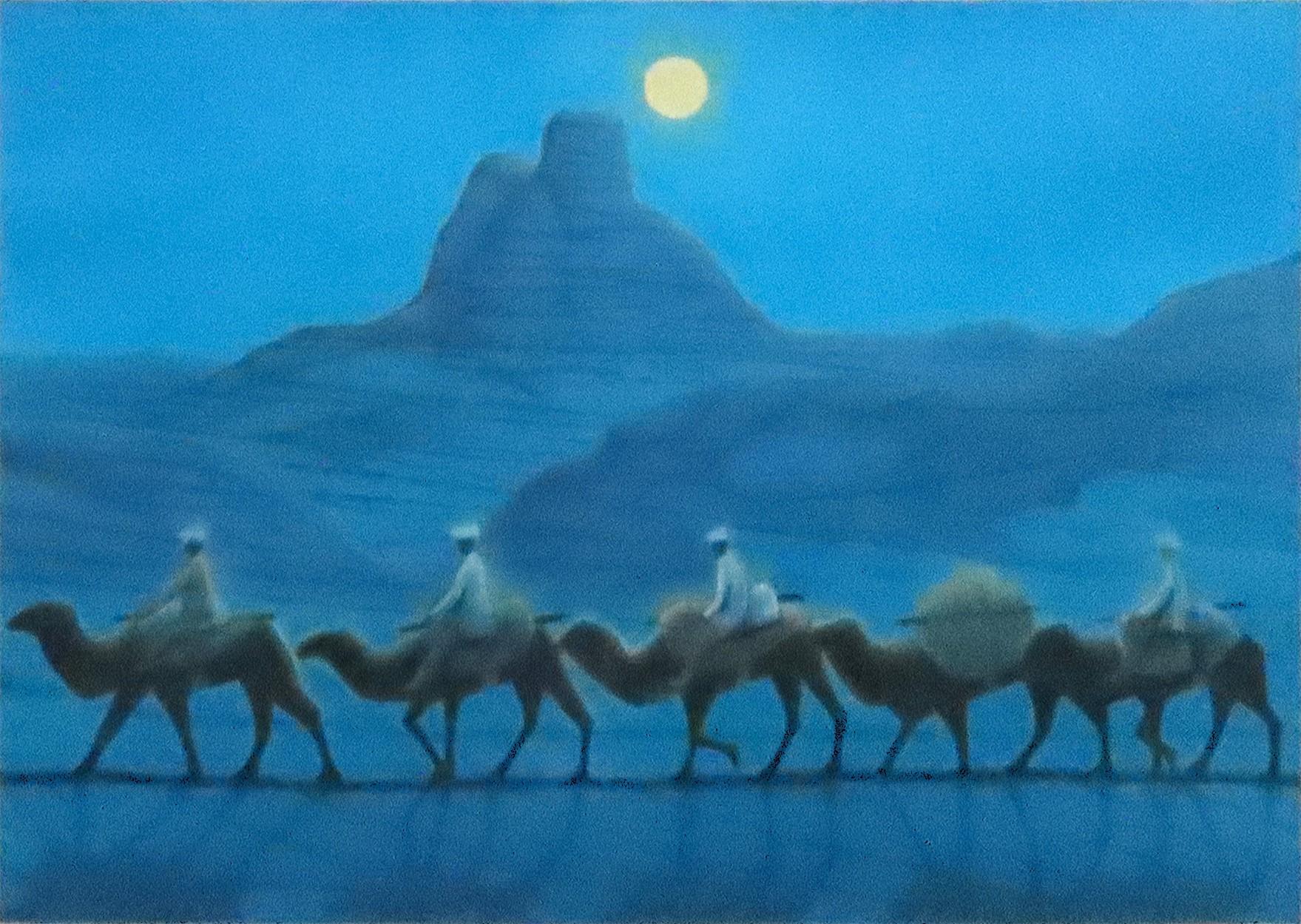 版画 「月光砂漠らくだ行」 | ｜正光画廊
