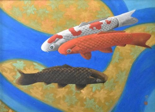 日本画12P 「悠鯉」 | ｜正光画廊