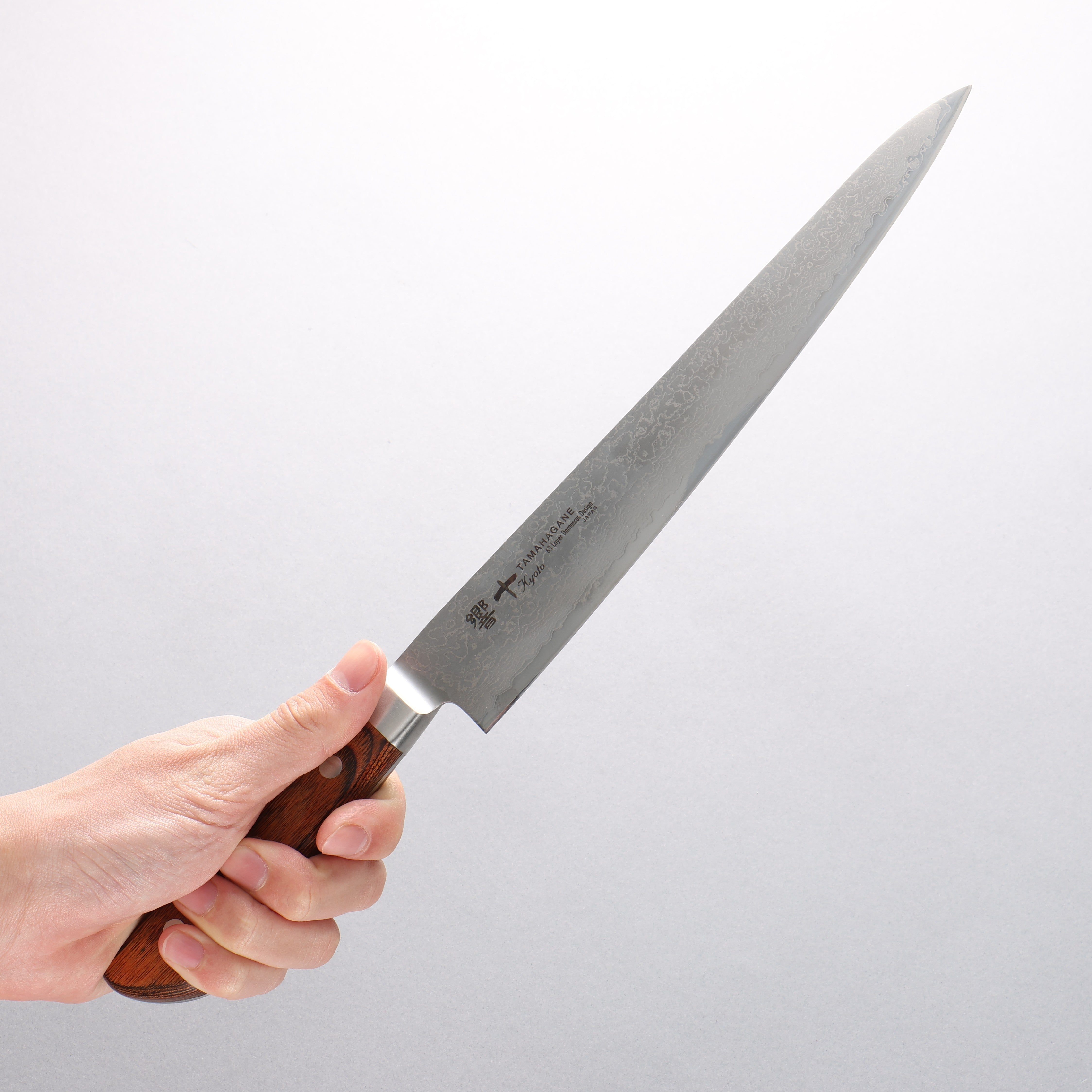 玉鋼 響十 63層 ダマスカス 筋引包丁 240mm KP-1113 – 清助刃物 Japan