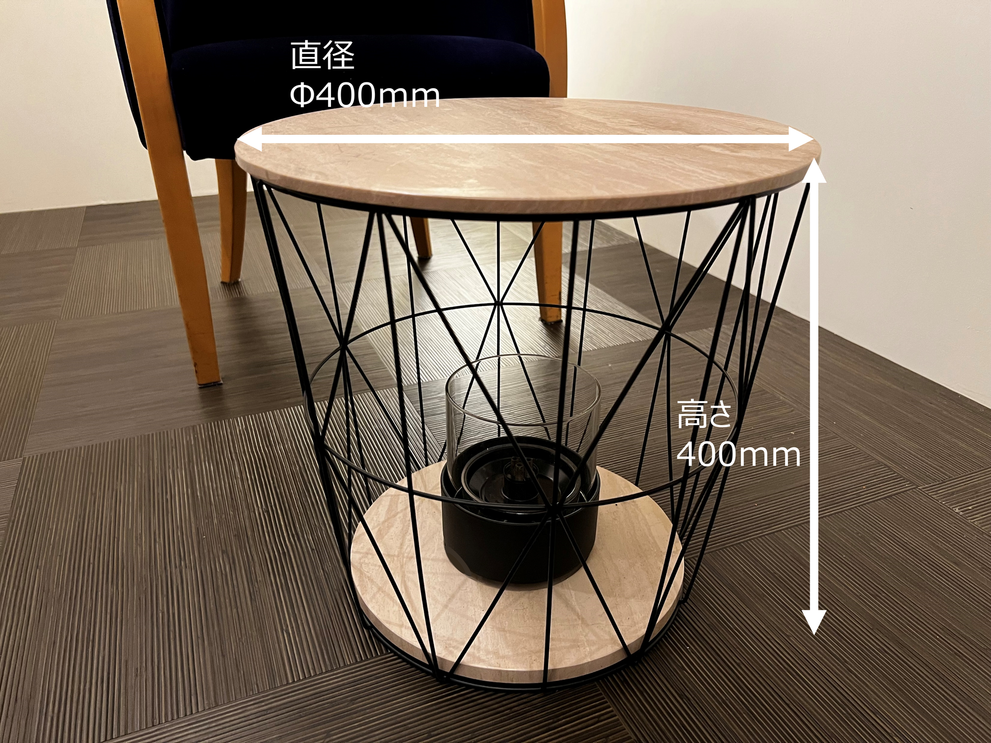 Crate＆Barrel 天然大理石周るテーブル