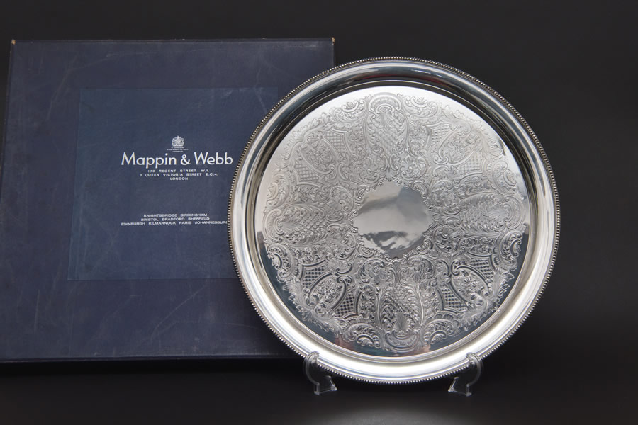 Mappin & Webb】ギャラリートレー 37cm マッピンアンドウェッブ Mappin