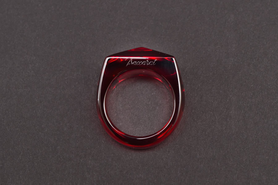 バカラ クリスタル スクエアリング（レッド）を買い取りました