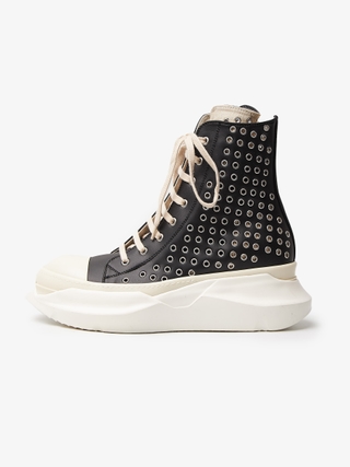 Rick Owens Drkshdw Black Milk Abstract Sole Grommets Detailed