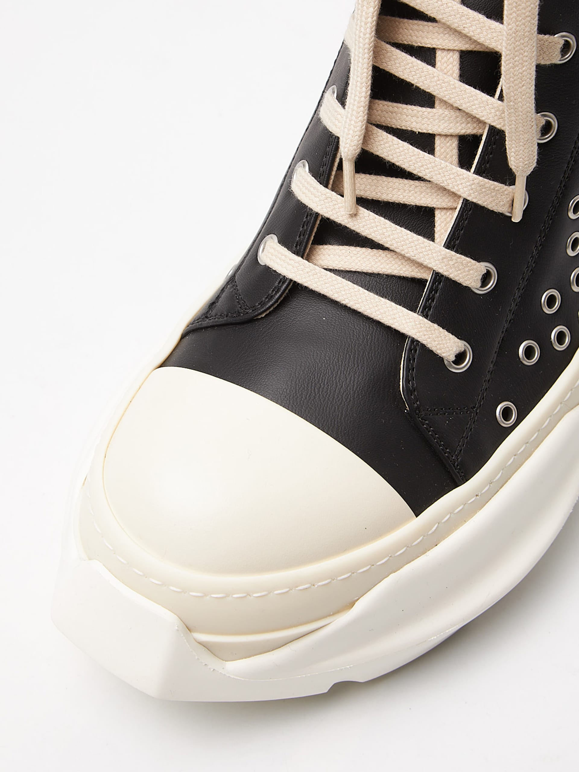 Rick Owens Drkshdw Black Milk Abstract Sole Grommets Detailed