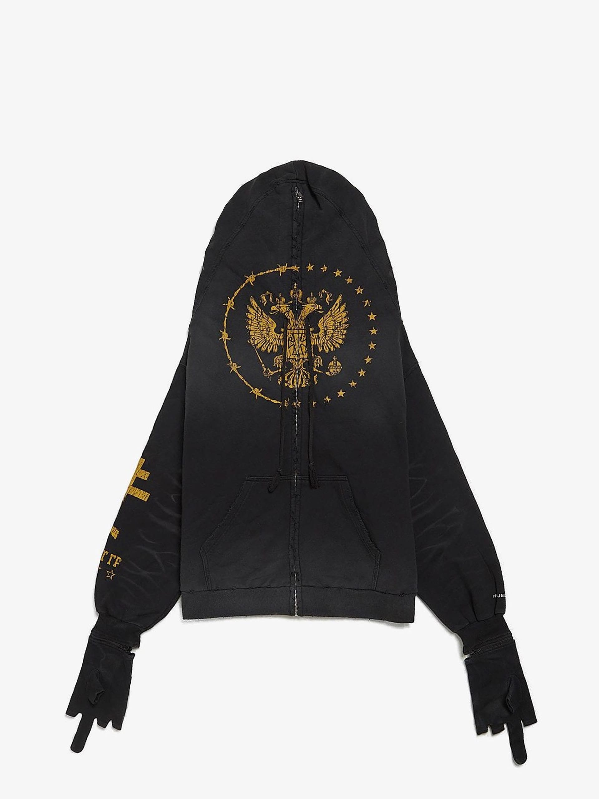 Project GR Zygon Zip Hoodie - Washed Black