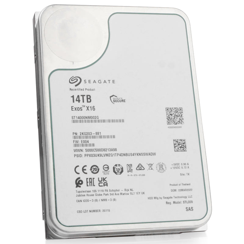 Seagate Exos X16 ST14000NM002G 14TB SAS 3.5