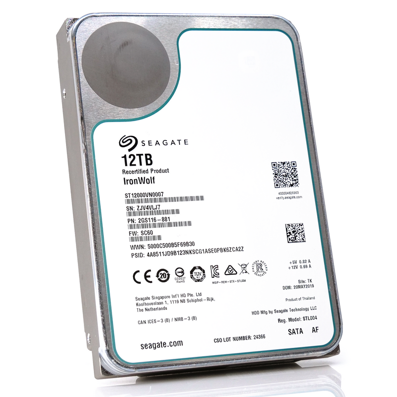 Seagate IronWolf ST12000VN0007 12TB SATA 3.5 HDD — ServerPartDeals.com