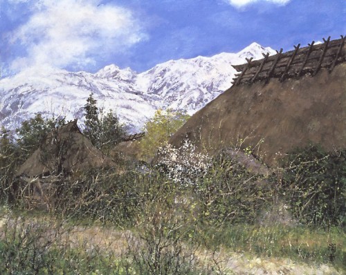 神々しい名峰たちと懐かしき日本の原風景！「向井潤吉が描いた山と民家